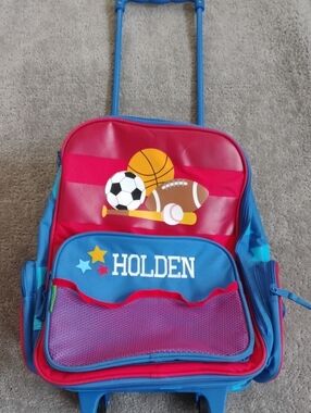 Stephen Joseph Personalized  Holden Rolling Backpack - Sports Design
